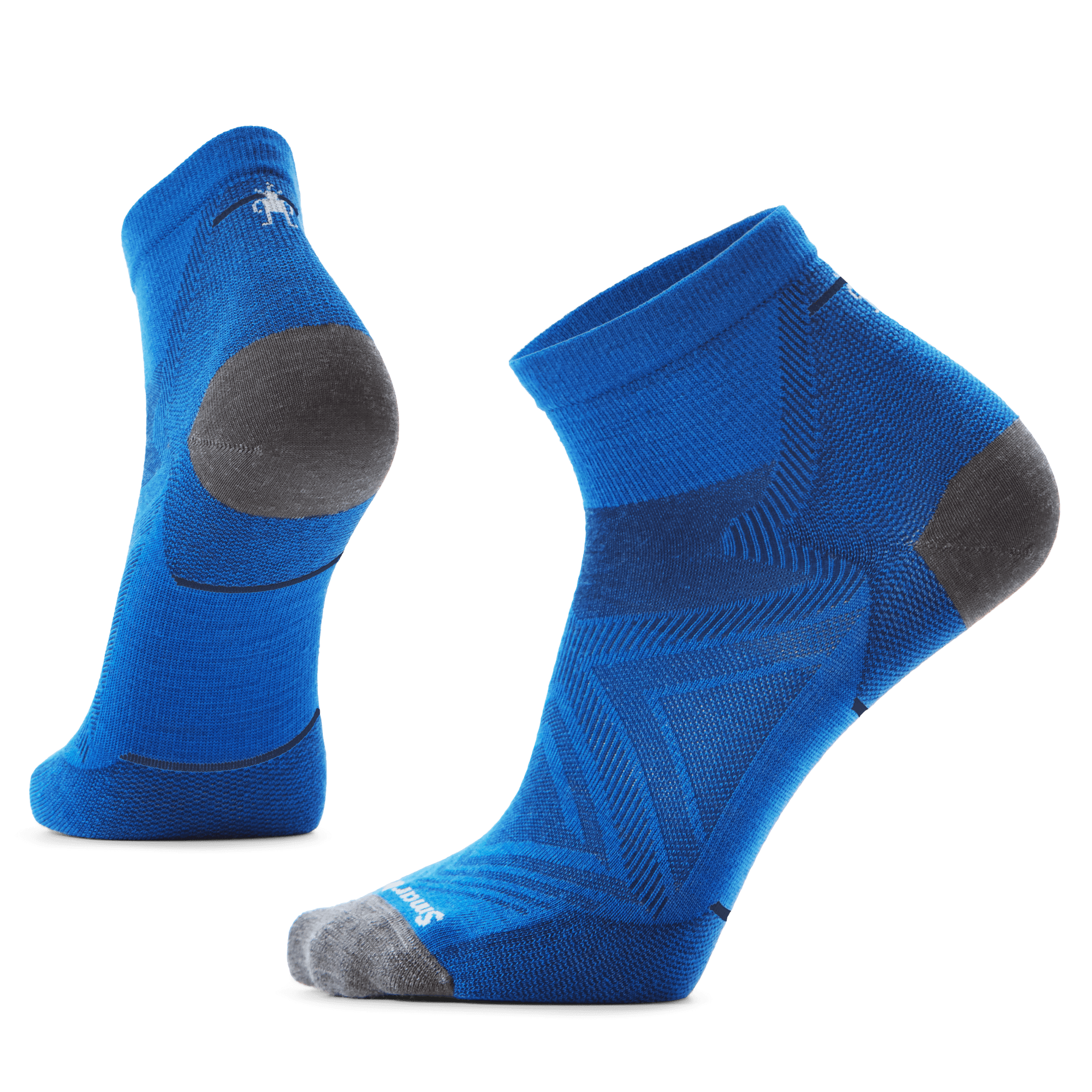 Smartwool Run Zero Cushion Ankle Socks  -  Medium / Laguna Blue/Deep Navy