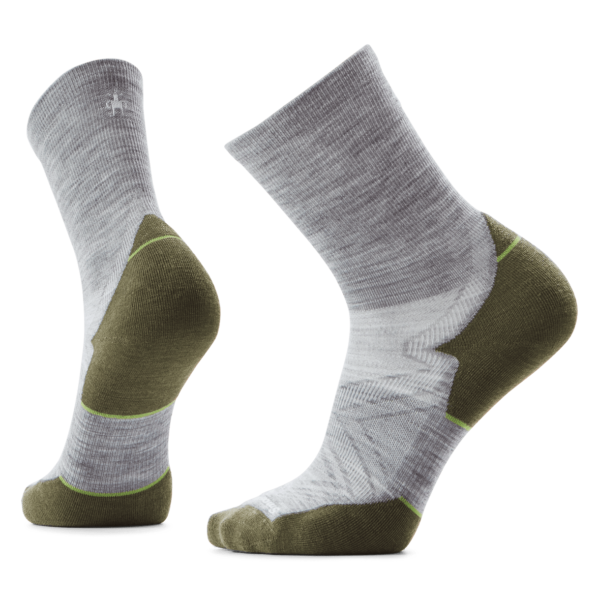 Smartwool Run Targeted Cushion Mid Crew Socks  -  Medium / Light Gray