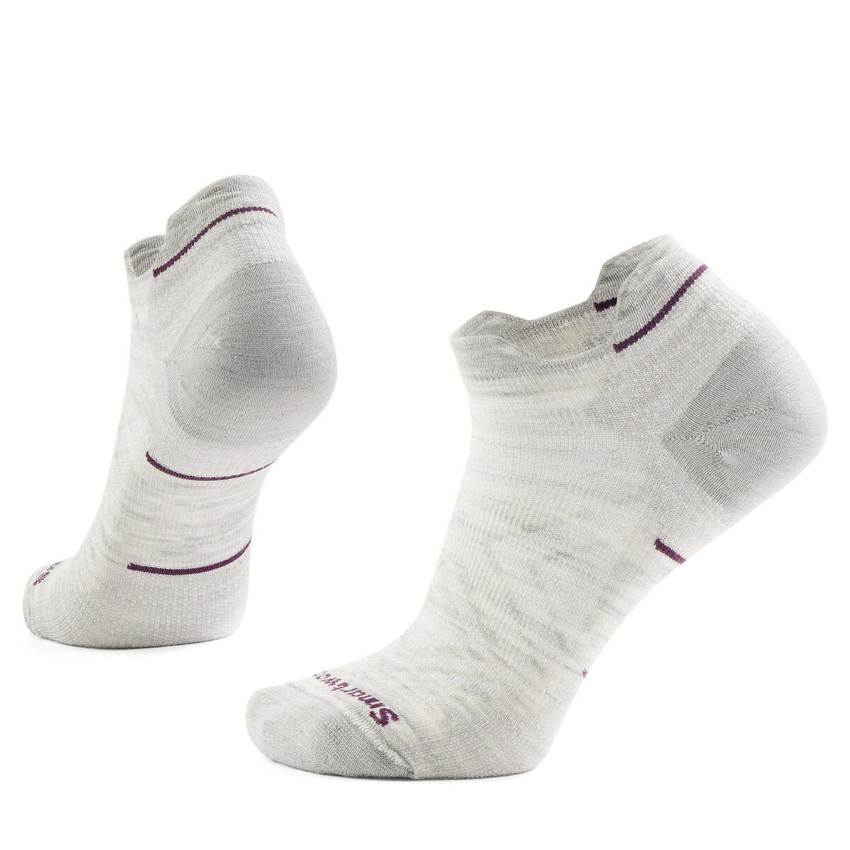 Smartwool Womens Run Zero Cushion Low Ankle Socks - Small / Ash