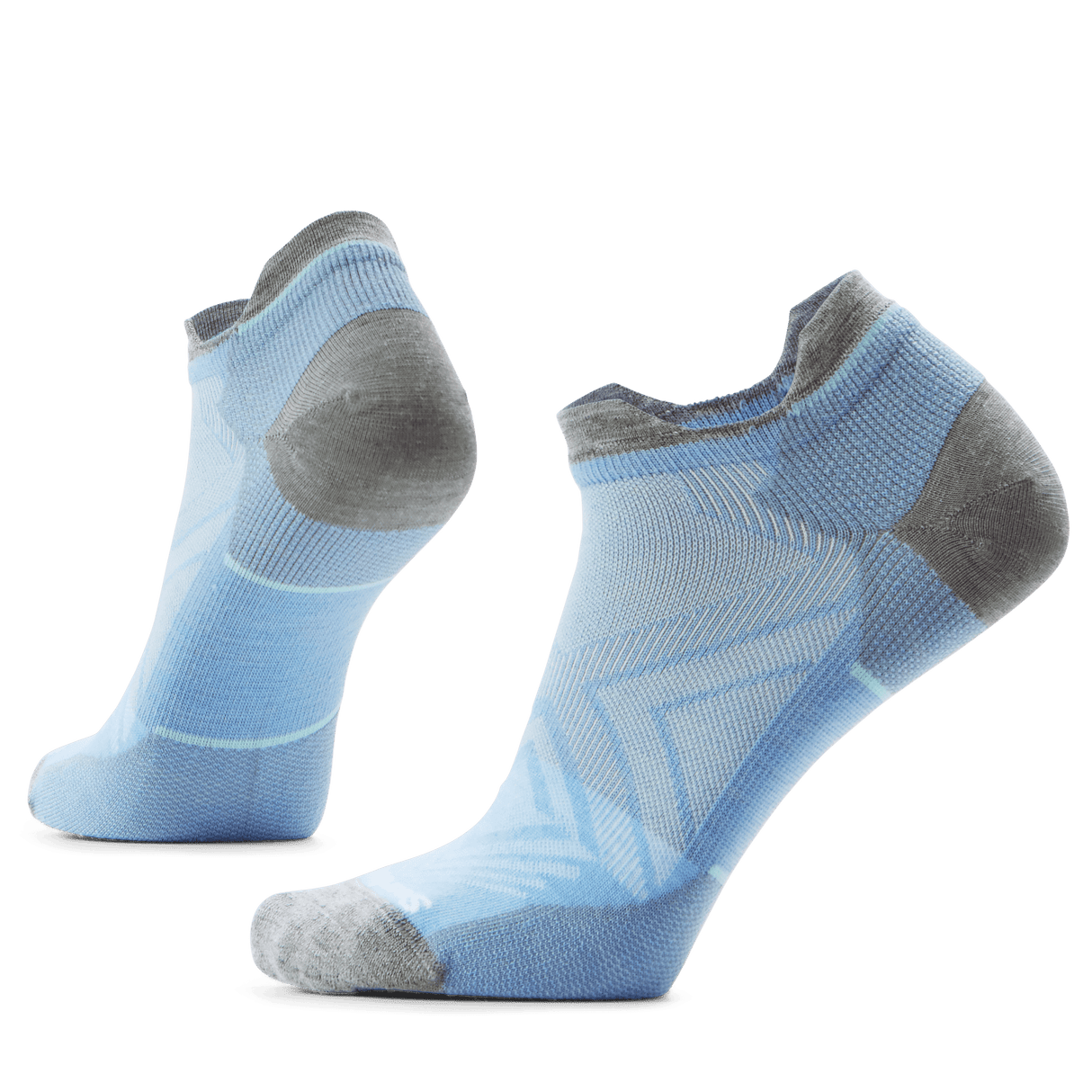 Smartwool Womens Run Zero Cushion Low Ankle Socks - Small / Serene Blue