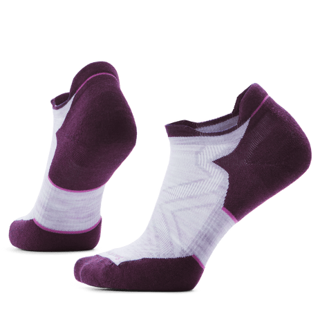 Smartwool Womens Run Targeted Cushion Low Ankle Socks  -  Small / Purple/White