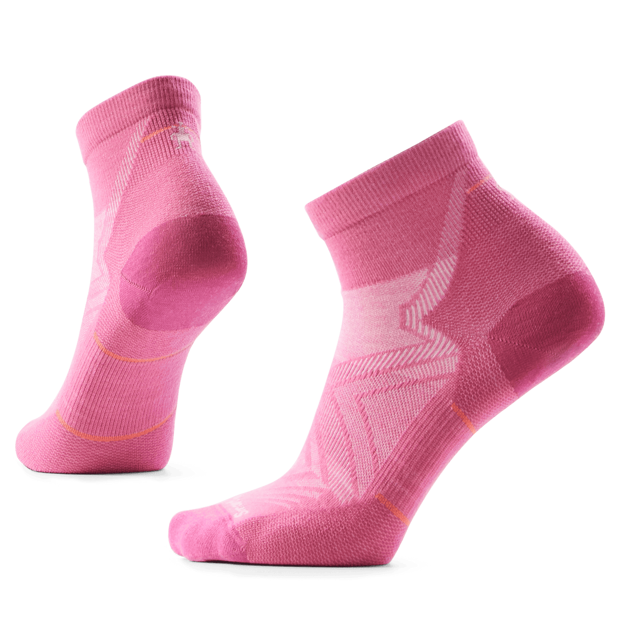 Smartwool Womens Run Zero Cushion Ankle Socks - Small / Garden Pink