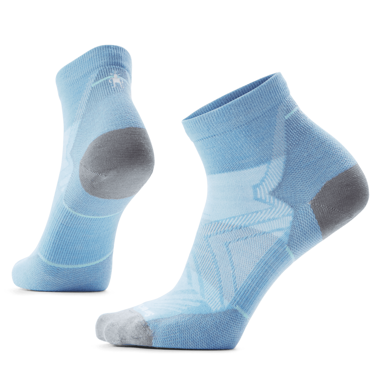 Smartwool Womens Run Zero Cushion Ankle Socks - Small / Serene Blue