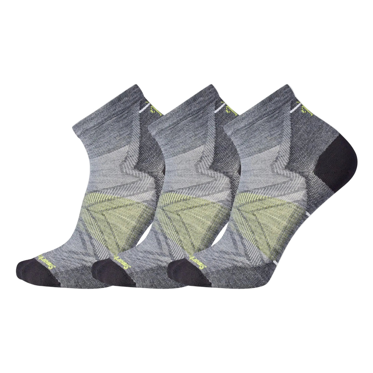 Smartwool Run Zero Cushion Ankle 3-Pack Socks - Medium / Medium Gray