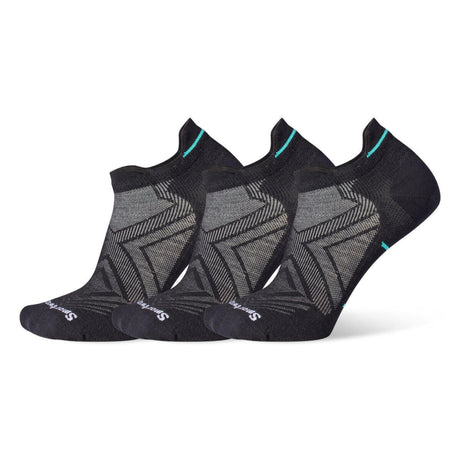Smartwool Womens Run Zero Cushion Low Ankle 3-Pack Socks  -  Small / Black