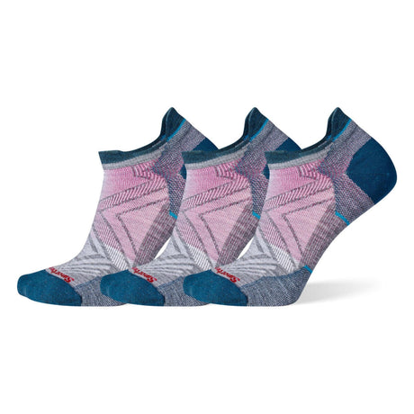 Smartwool Womens Run Zero Cushion Low Ankle 3-Pack Socks  -  Small / Medium Gray
