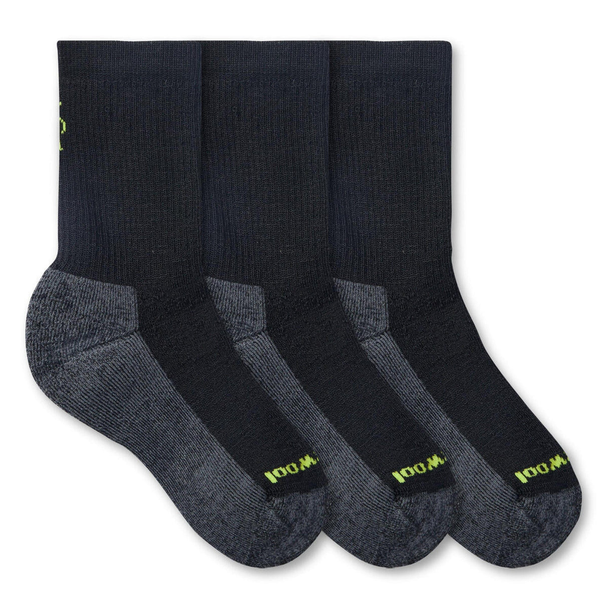 Smartwool Kids Hike Full Cushion Crew 3-Pack Socks  -  Small / Black