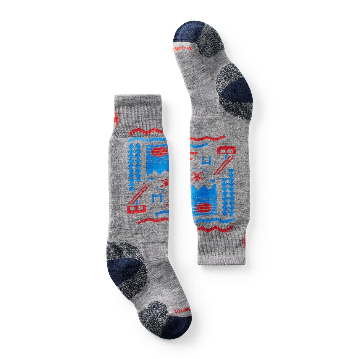 Smartwool Kids Wintersport Ski Day Full Cushion Over-the-Calf Socks  -  X-Small / Light Gray