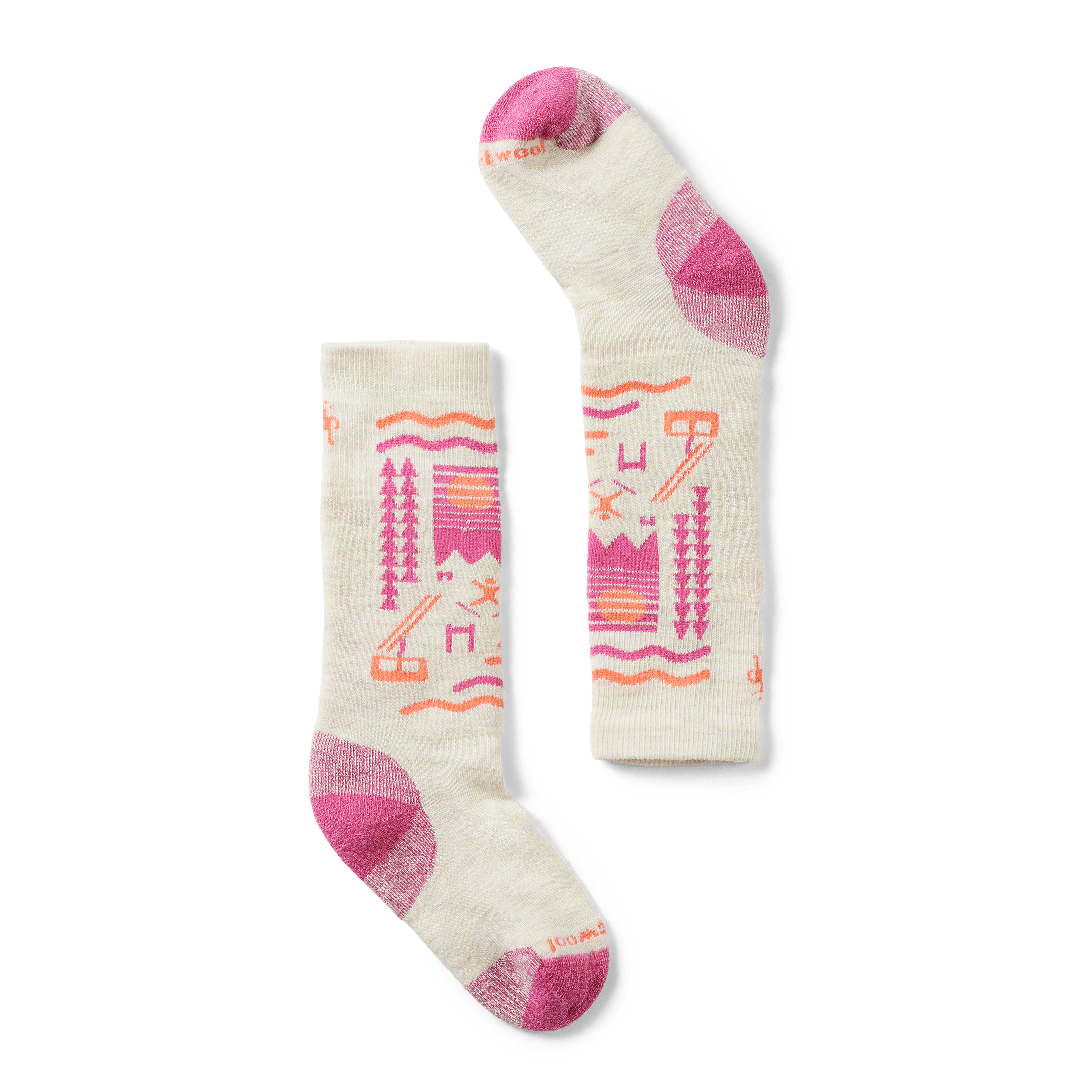 Smartwool Kids Wintersport Ski Day Full Cushion Over-the-Calf Socks  -  X-Small / Moonbeam