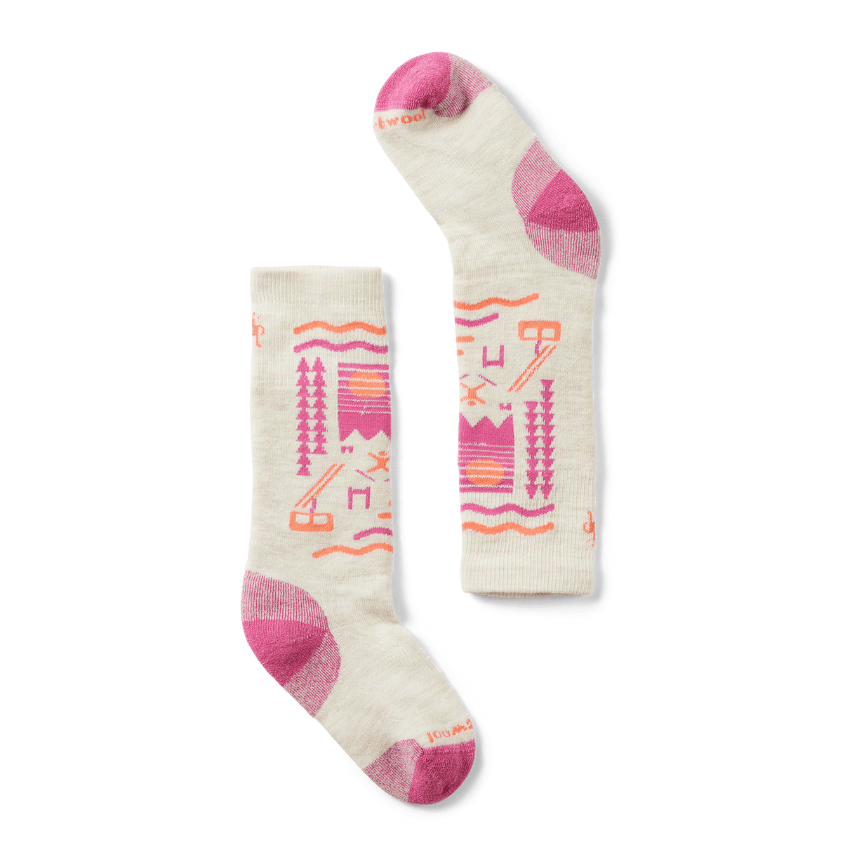 Smartwool Kids Wintersport Ski Day Full Cushion Over-the-Calf Socks  -  X-Small / Moonbeam