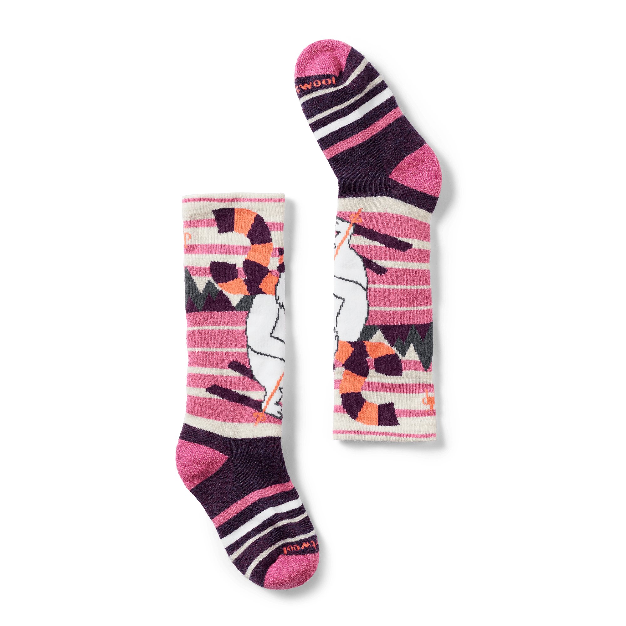 Smartwool Kids Wintersport Full Cushion Yeti Pattern Over-the-Calf Socks  -  X-Small / Moonbeam