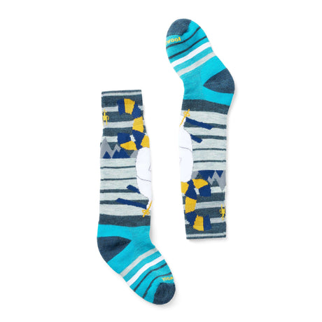 Smartwool Kids Wintersport Full Cushion Yeti Pattern Over-the-Calf Socks  -  X-Small / Twilight Blue