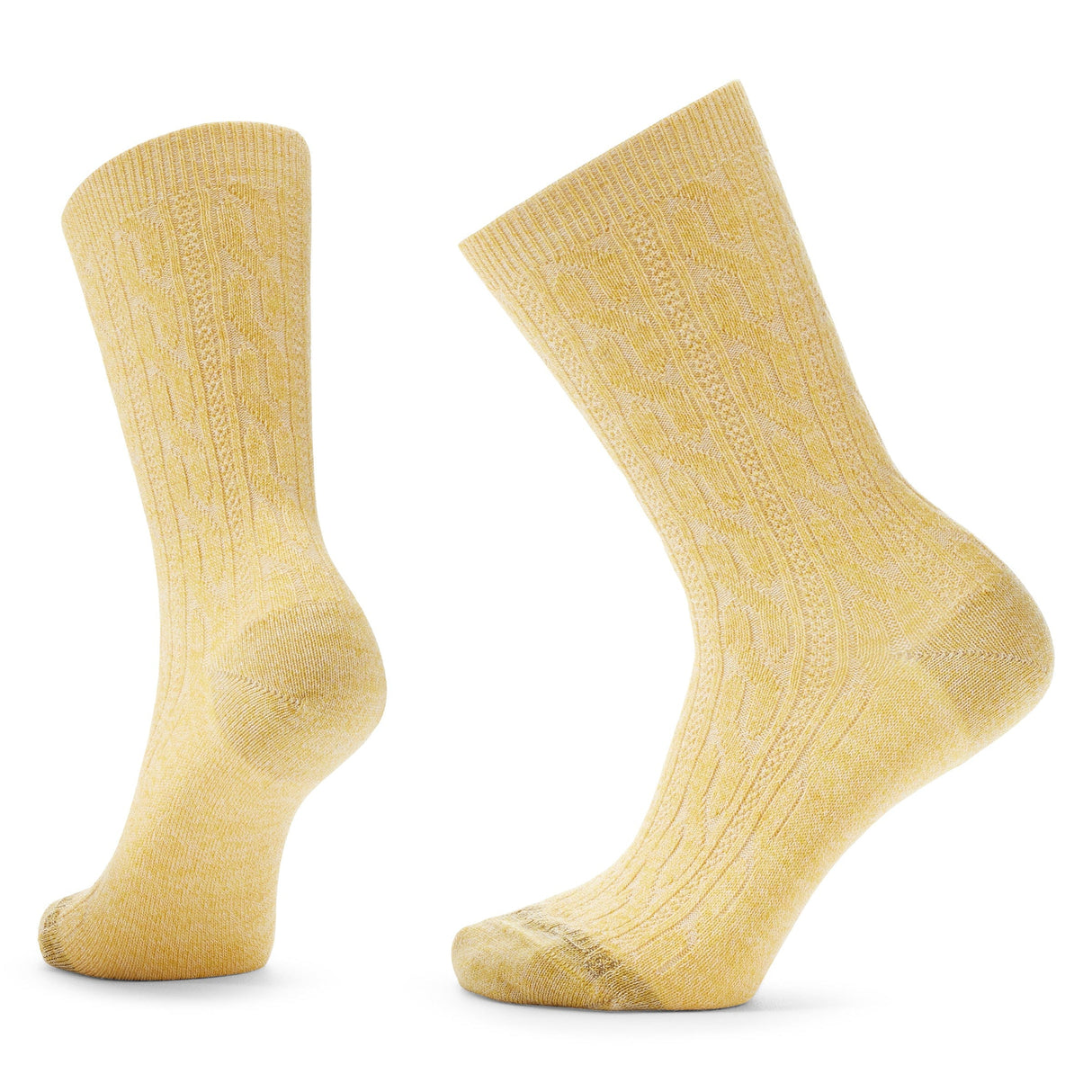 Smartwool Womens Everyday Cable Crew Socks  -  Large / Honey Gold