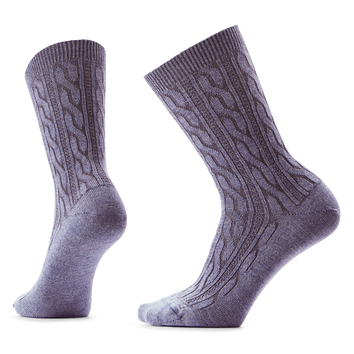 Smartwool Womens Everyday Cable Crew Socks - Small / Chalk Violet