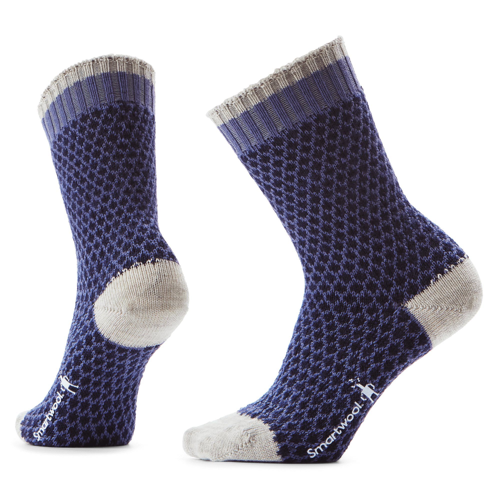 Smartwool Womens Everyday Popcorn Polka Dot Crew Socks  -  Small / Nightfall Blue