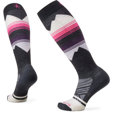 Smartwool Womens Ski Targeted Cushion Pattern Over-the-Calf Socks - Clearance  -  Medium / Charcoal