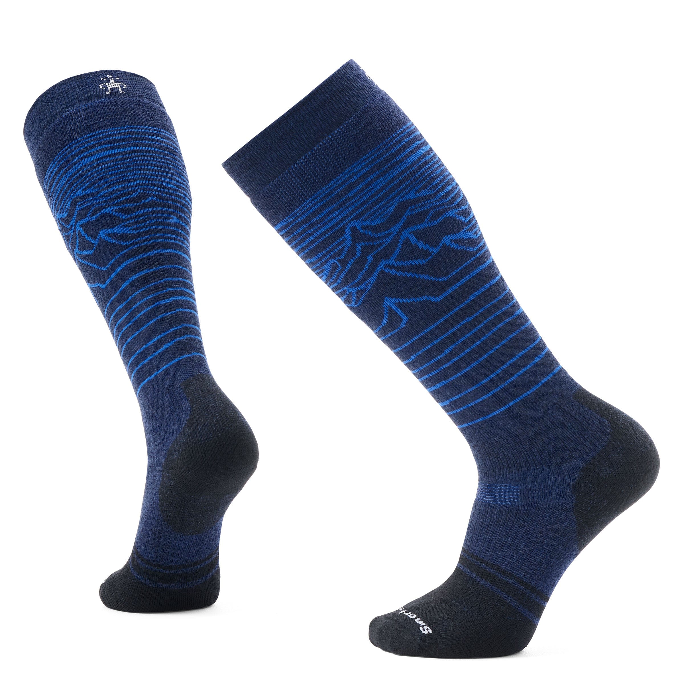 Smartwool Snowboard Full Cushion Iguchi Pattern Over-the-Calf Socks - Clearance  -  X-Large / Deep Navy