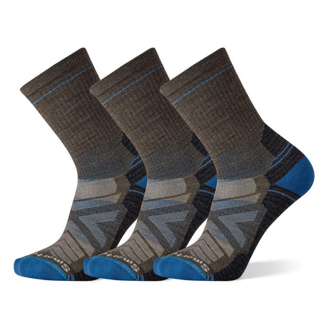 Smartwool Hike Light Cushion Crew 3-Pack Socks  -  Medium / Taupe/Laguna