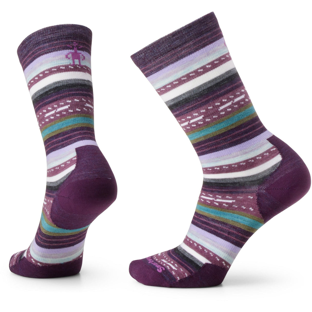 Smartwool Everyday Margarita Zero Cushion Crew Socks  -  Medium / Purple Iris