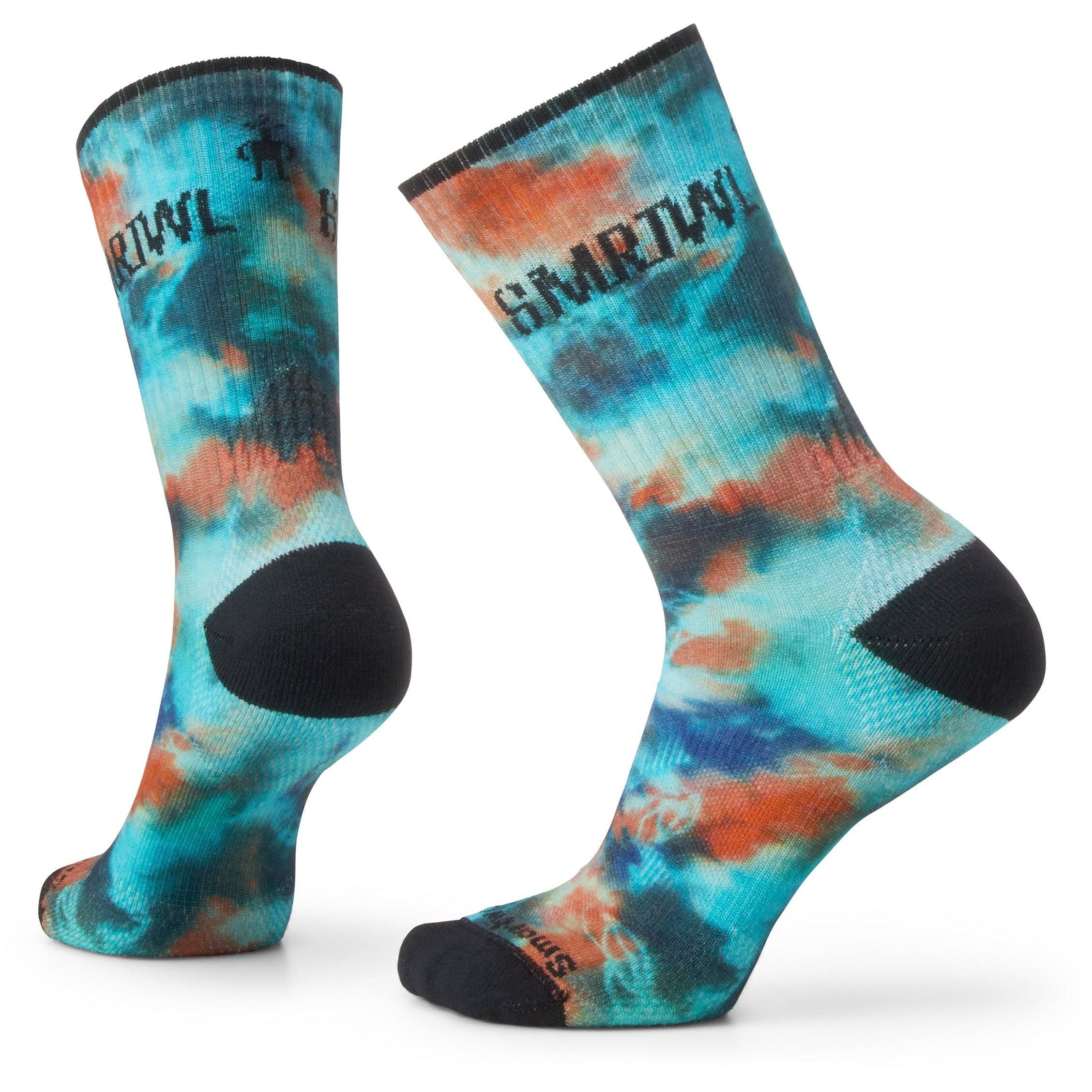 Smartwool Athletic Far Out Tie Dye Print Crew Socks - Clearance  -  Small / Capri
