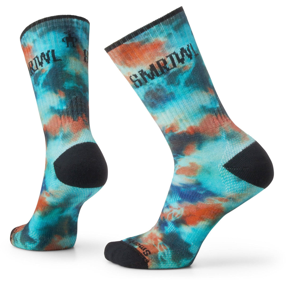 Smartwool Athletic Far Out Tie Dye Print Crew Socks - Clearance  -  Small / Capri