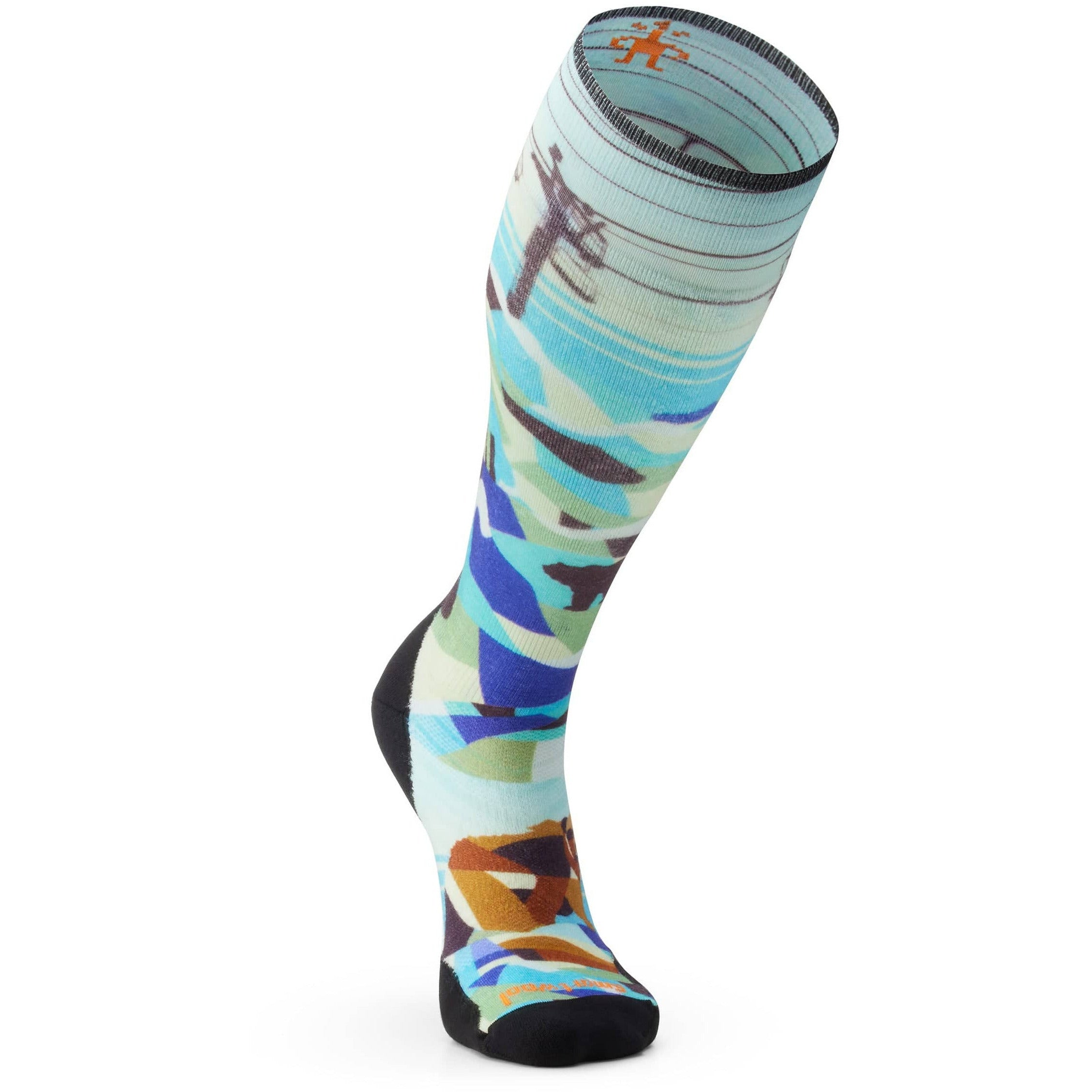 Smartwool Ski Targeted Cushion Bear Country Print Over-the-Calf Socks - Clearance  -  X-Large / Capri