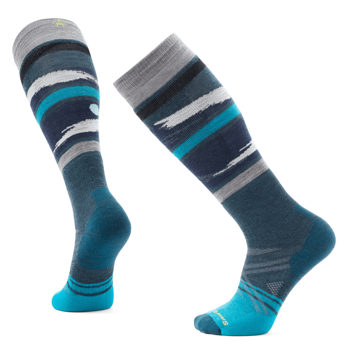 Smartwool Ski Full Cushion Midnight Ski Pattern Over-the-Calf Socks  -  Medium / Twilight Blue