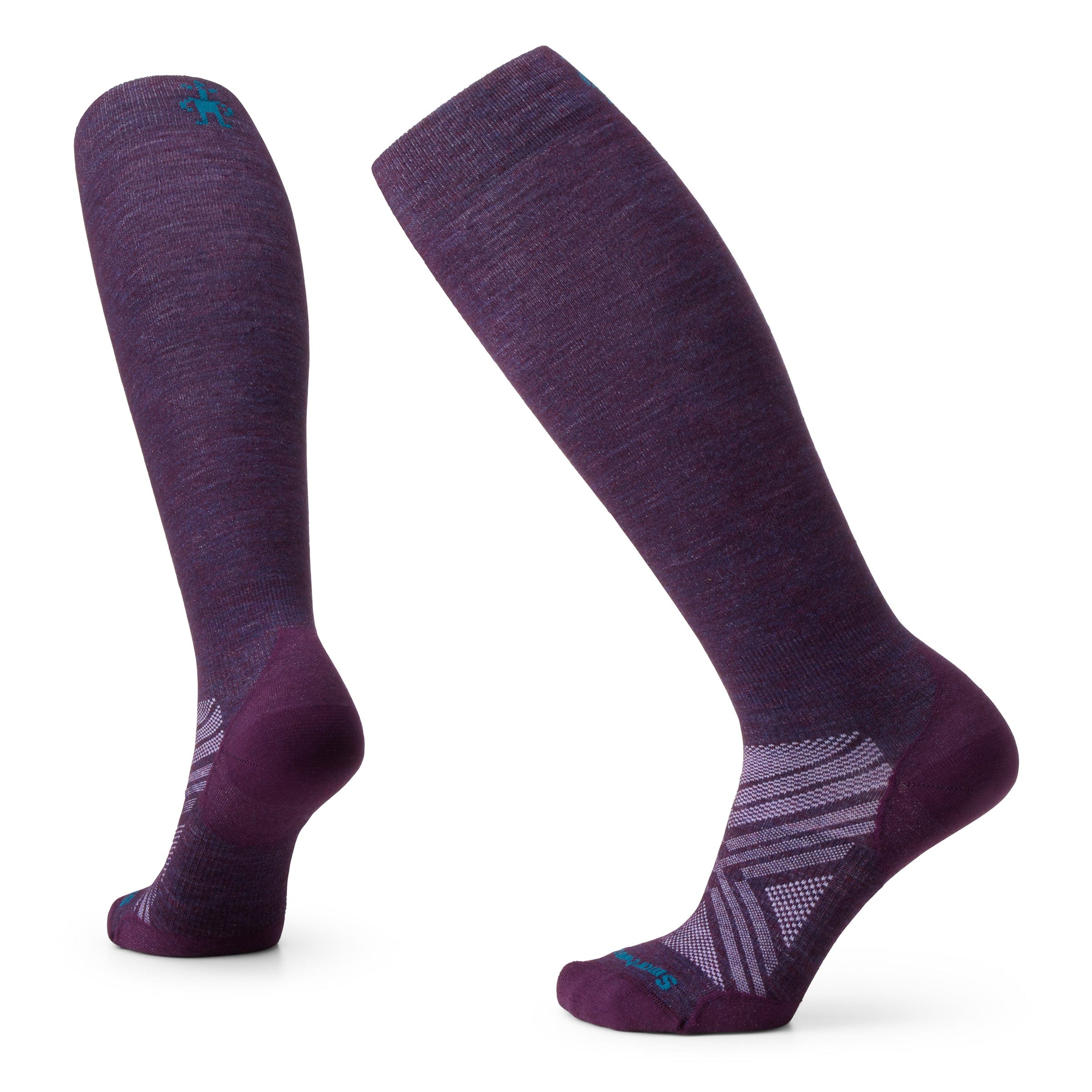 Smartwool Womens Ski Extra Stretch Zero Cushion Over-the-Calf Socks  -  Large / Purple Iris
