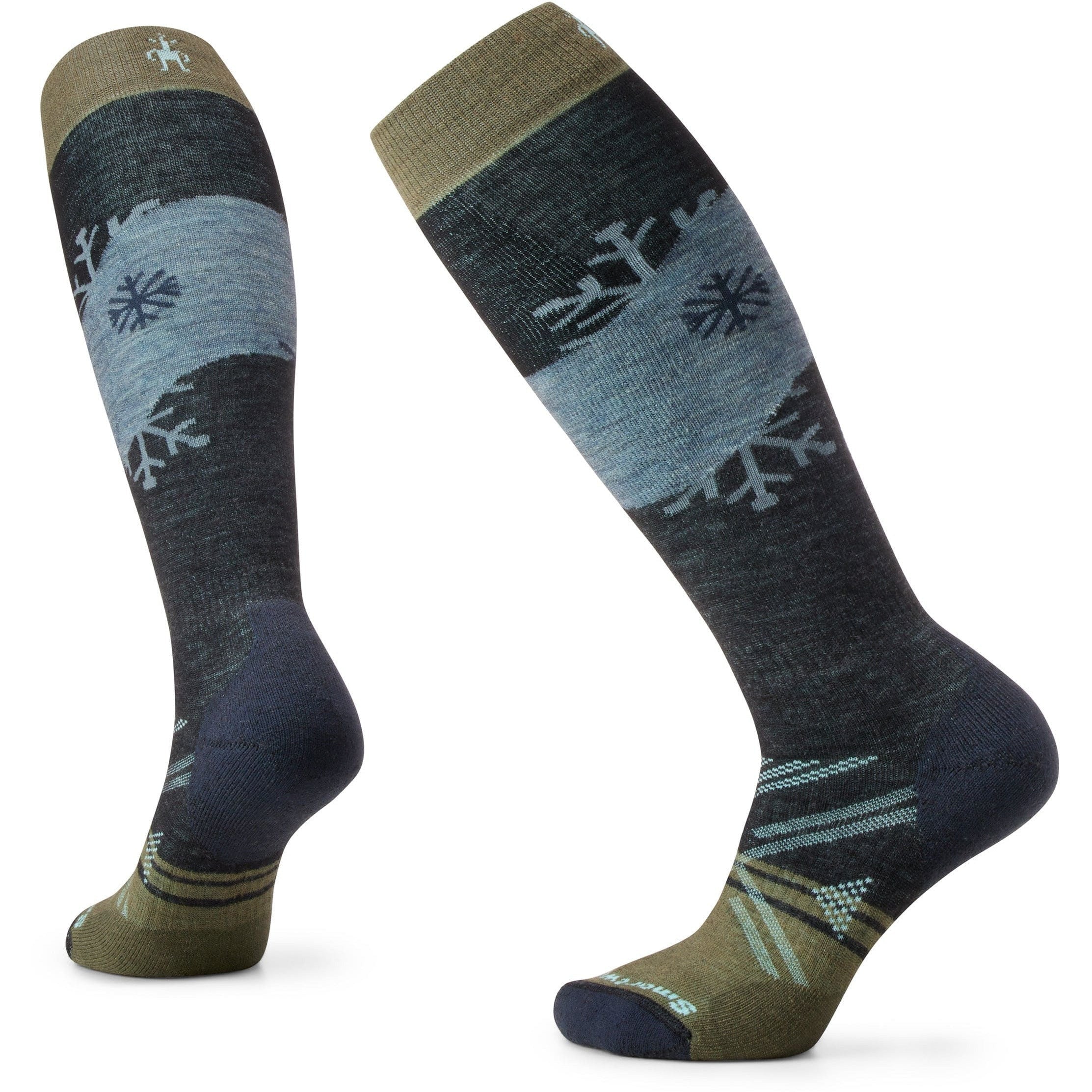 Smartwool Womens Ski Full Cushion Snowpocalypse Pattern OTC Socks - Clearance  -  Large / Charcoal
