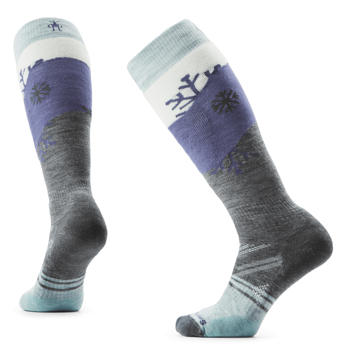 Smartwool Womens Ski Snowpocalypse Full Cushion Over-The-Calf Socks  -  Large / Medium Gray