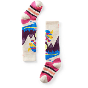 Smartwool Kids Wintersport Full Cushion Mountain Moose Pattern Knee-High Socks  -  X-Small / Moonbeam