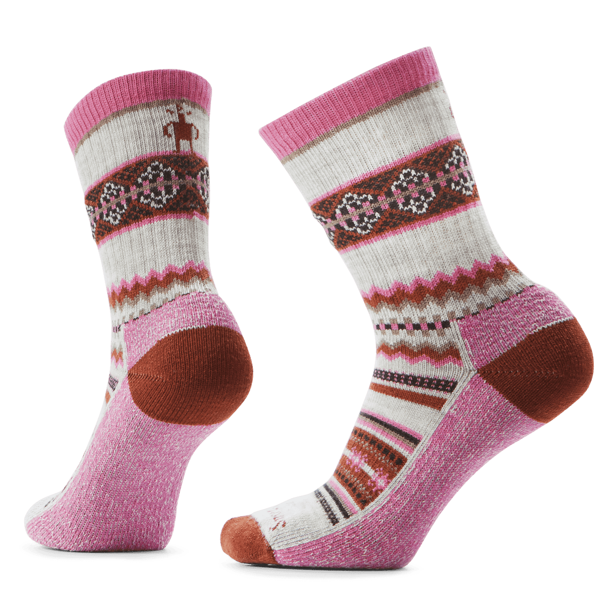 Smartwool Everyday Snowed In Sweater Crew Socks - Small / Garden Pink