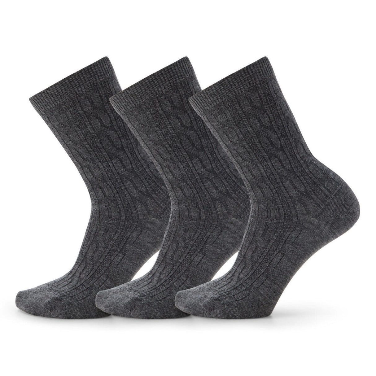 Smartwool Everyday Cable Crew 3-Pack Socks  -  Small / Medium Gray
