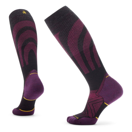 Smartwool Womens Run Compression Targeted Cushion Over-the-Calf Socks  -  Small / Black