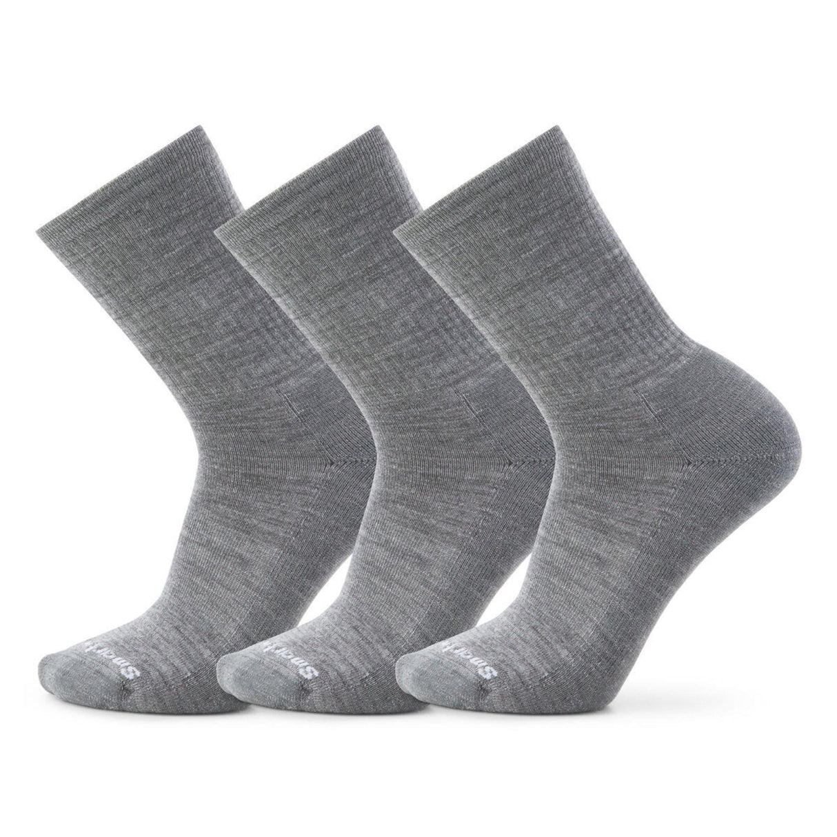 Smartwool Everyday Solid Rib Crew 3-Pack Socks  -  Small / Medium Gray