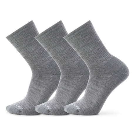 Smartwool Everyday Solid Rib Crew 3-Pack Socks  -  Small / Medium Gray