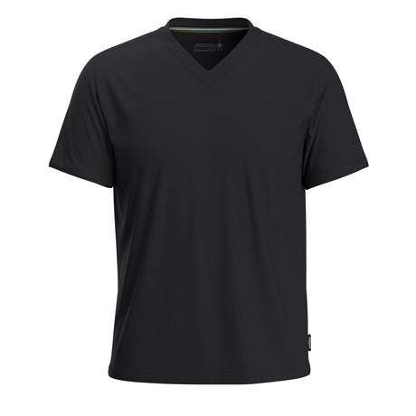Smartwool Mens Perfect V-Neck Short Sleeve Tee  -  Medium / Black
