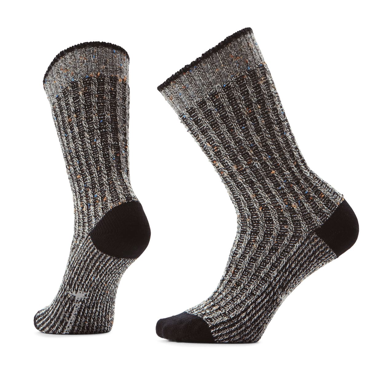 Smartwool Everyday Cozy Waffle Press Crew Socks  -  Small / Black/Multi Donegal