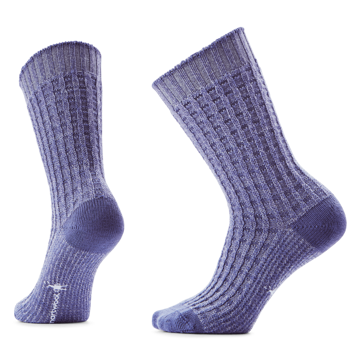 Smartwool Everyday Cozy Waffle Press Crew Socks  -  Small / Chalk Violet