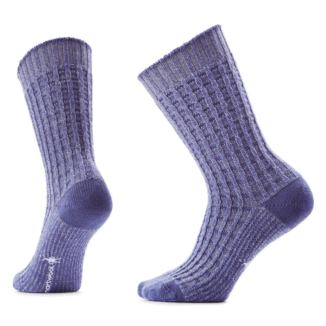 Smartwool Everyday Cozy Waffle Press Crew Socks  -  Small / Chalk Violet