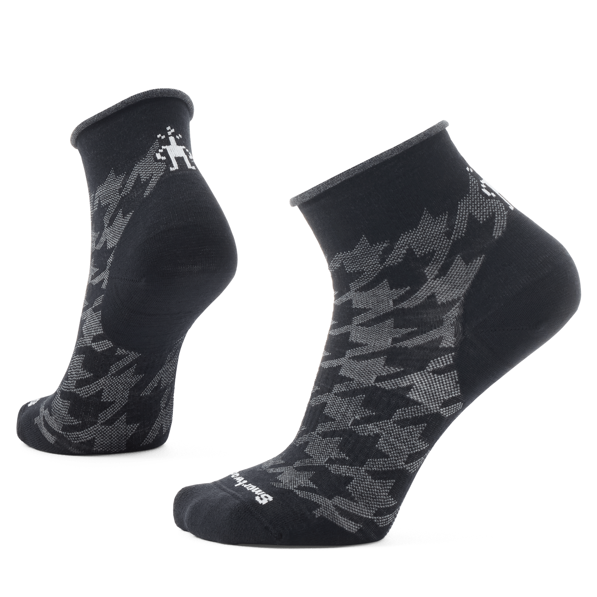 Smartwool Womens Everyday Hounds Tooth Ankle Socks  -  Medium / Black