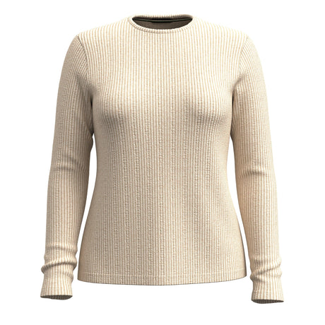 Smartwool Womens Thermal Merino Rib Crew - Clearance  -  X-Small / Toasted Coconut Heather