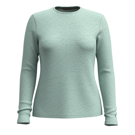 Smartwool Womens Thermal Merino Rib Crew - Clearance  -  X-Small / Arctic Green Heather