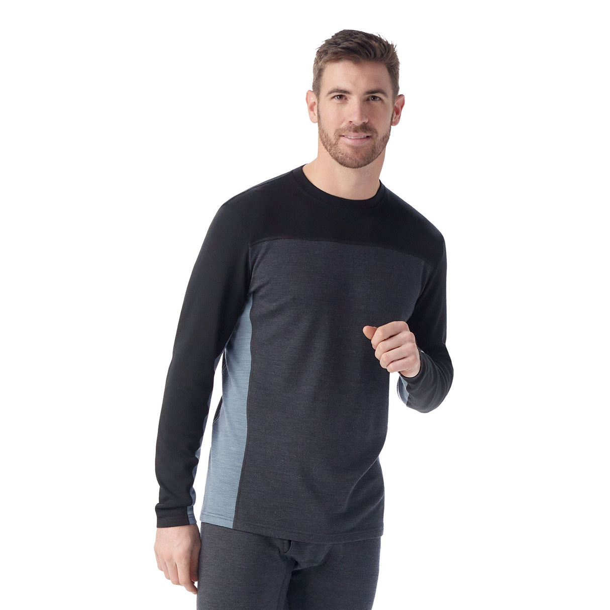 Smartwool Mens Classic Thermal Merino Base Layer Colorblock Crew - Clearance  -