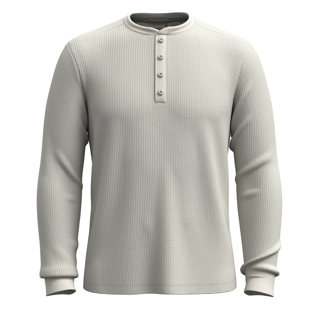 Smartwool Mens Waffle Long Sleeve Henley - Clearance  -  Small / Ash Heather