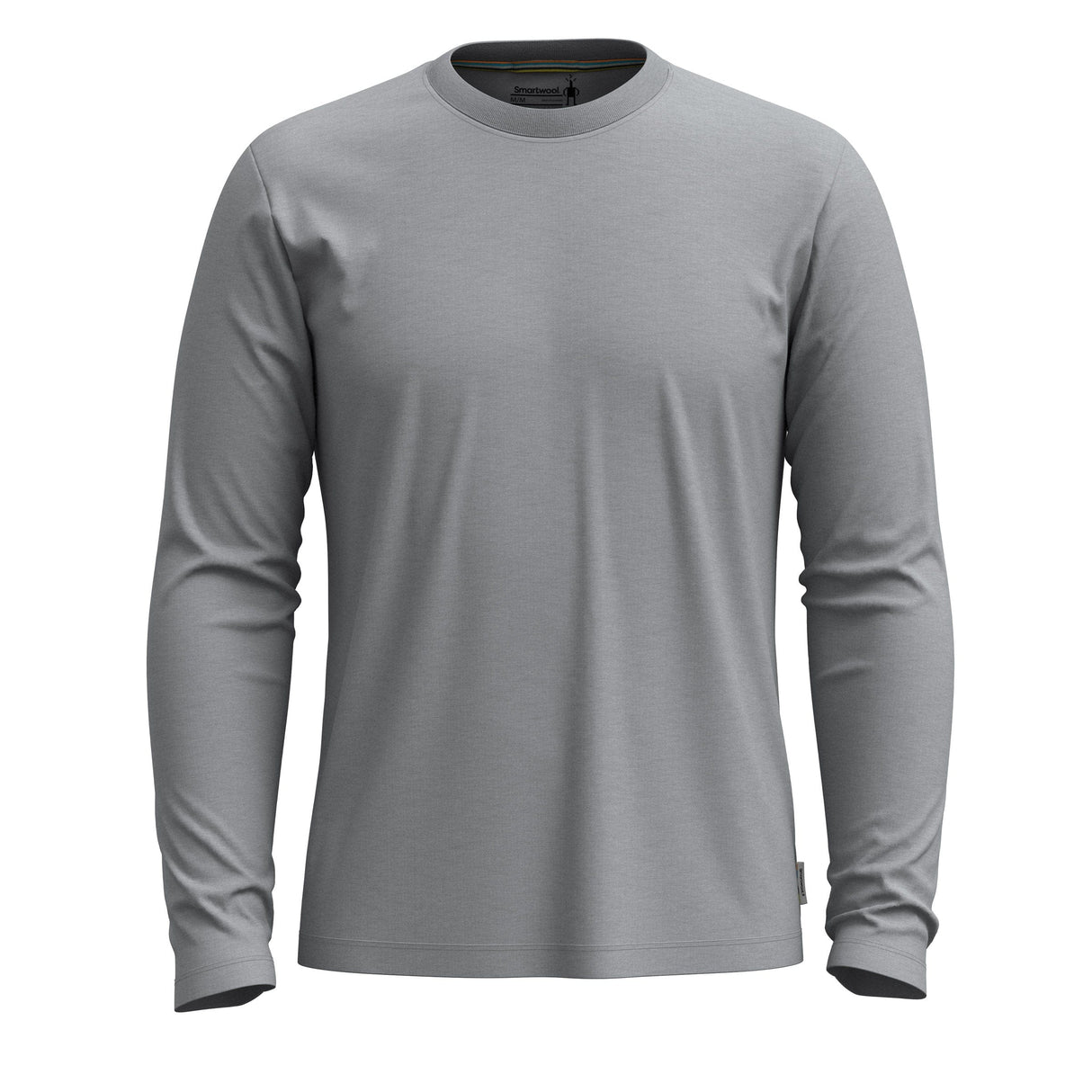 Smartwool Mens Perfect Crew Long Sleeve Tee - Clearance - X-Small / Light Gray Heather