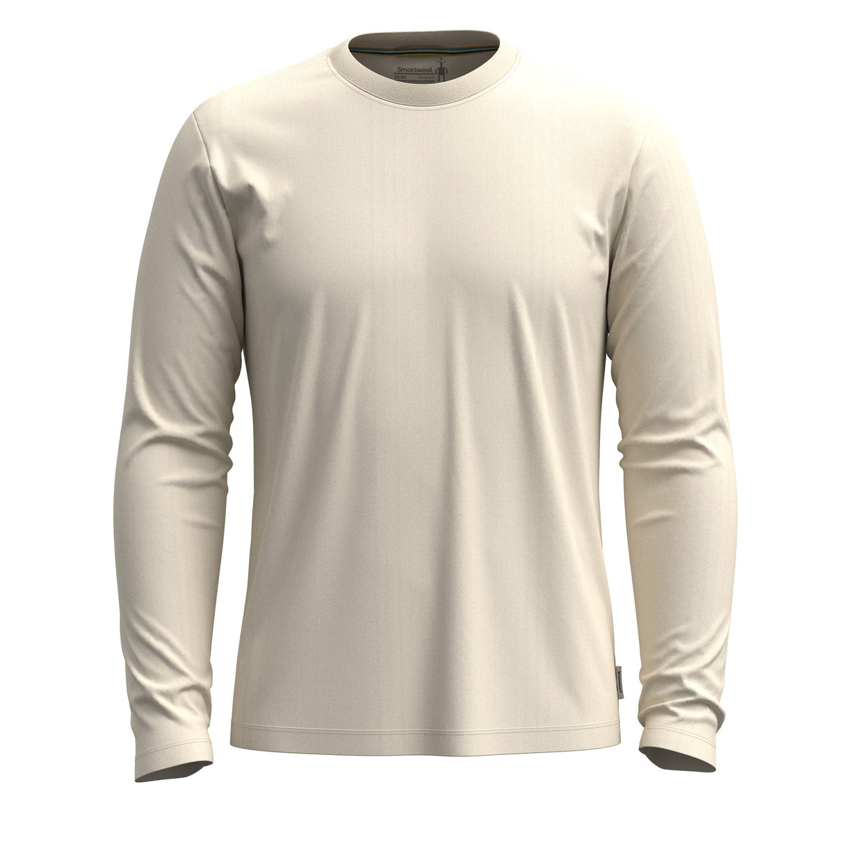 Smartwool Mens Perfect Crew Long Sleeve Tee - Clearance  -  X-Small / Almond