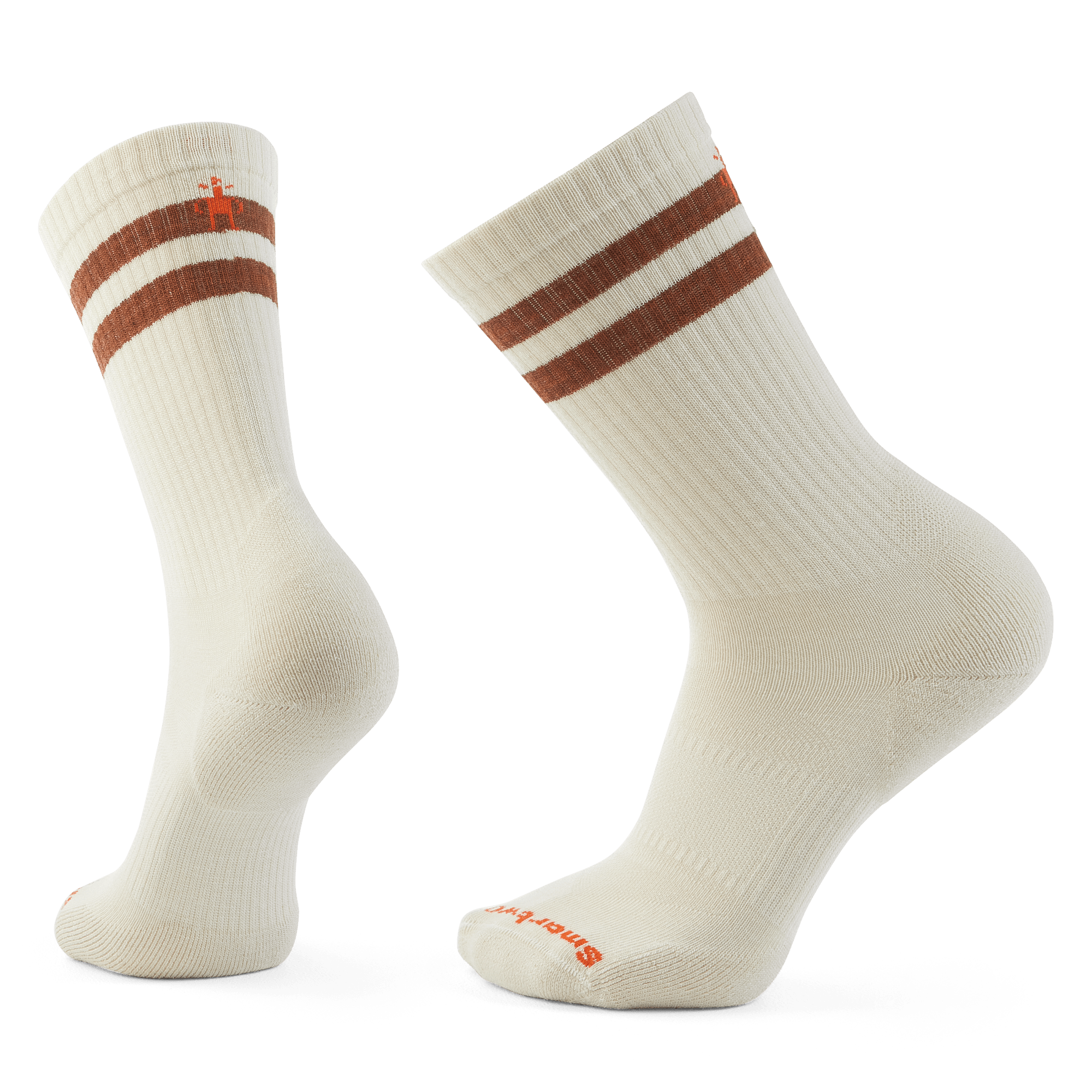 Smartwool Everyday Athletic Striped Crew Socks  -  Small / Natural