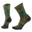 Smartwool Bike Zero Cushion Aloha Forest Print Crew Socks  -  Medium / Twilight Blue