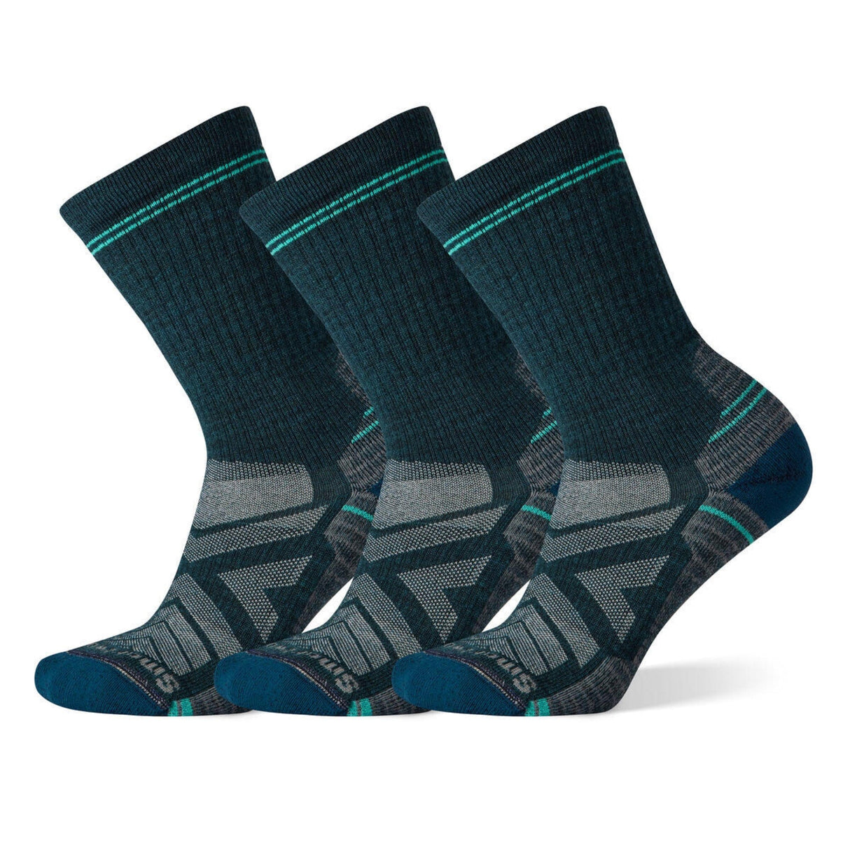Smartwool Womens Hike Light Cushion Crew 3-Pack Socks  -  Small / Twilight Blue